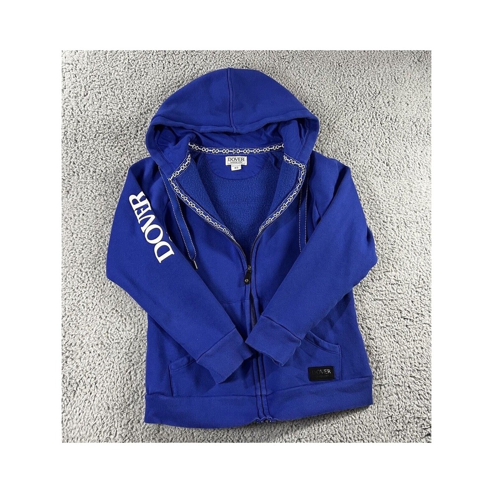 Dover Saddlery‎ Hoodie Women XS Full Zip Preppy Equestrian Barn Outdoors Classic